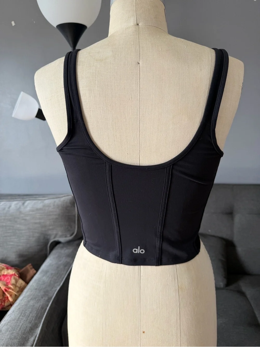 Alo Yoga Airbrush Mesh Corset Tank Size Unknown
